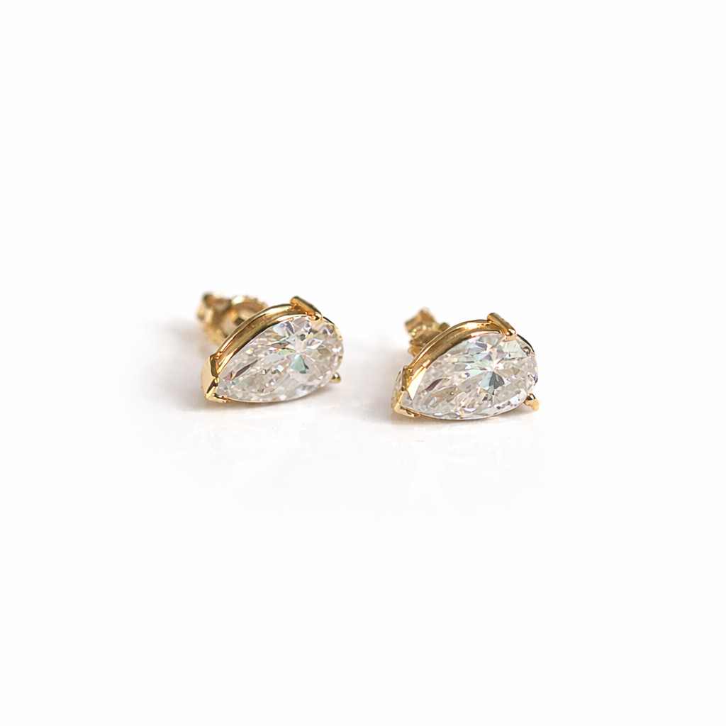 Emunah Pear Studs