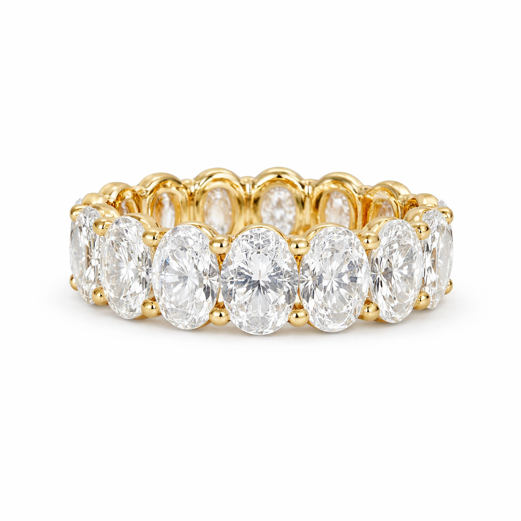 Mazal Yellow Gold Eternity Band