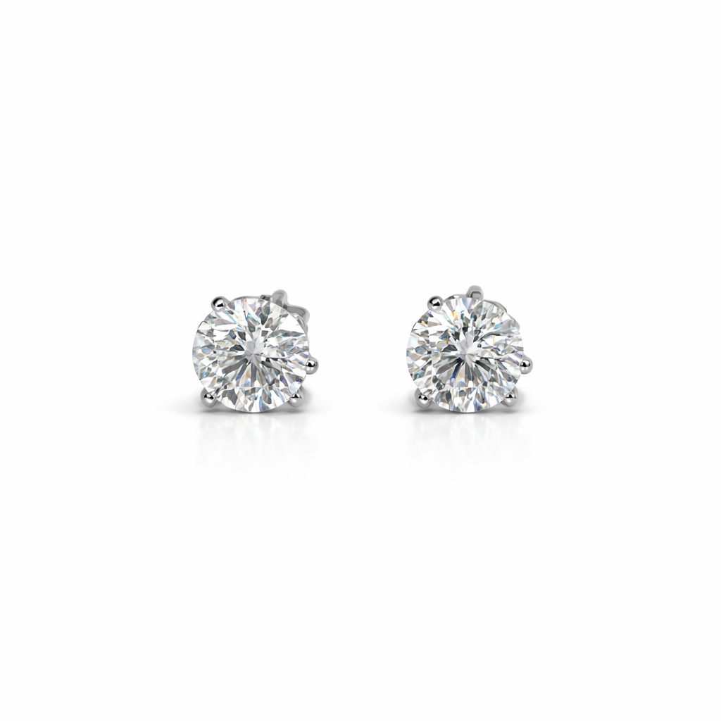 Yali round brilliant diamond stud earrings — ELUL by Elizabeth