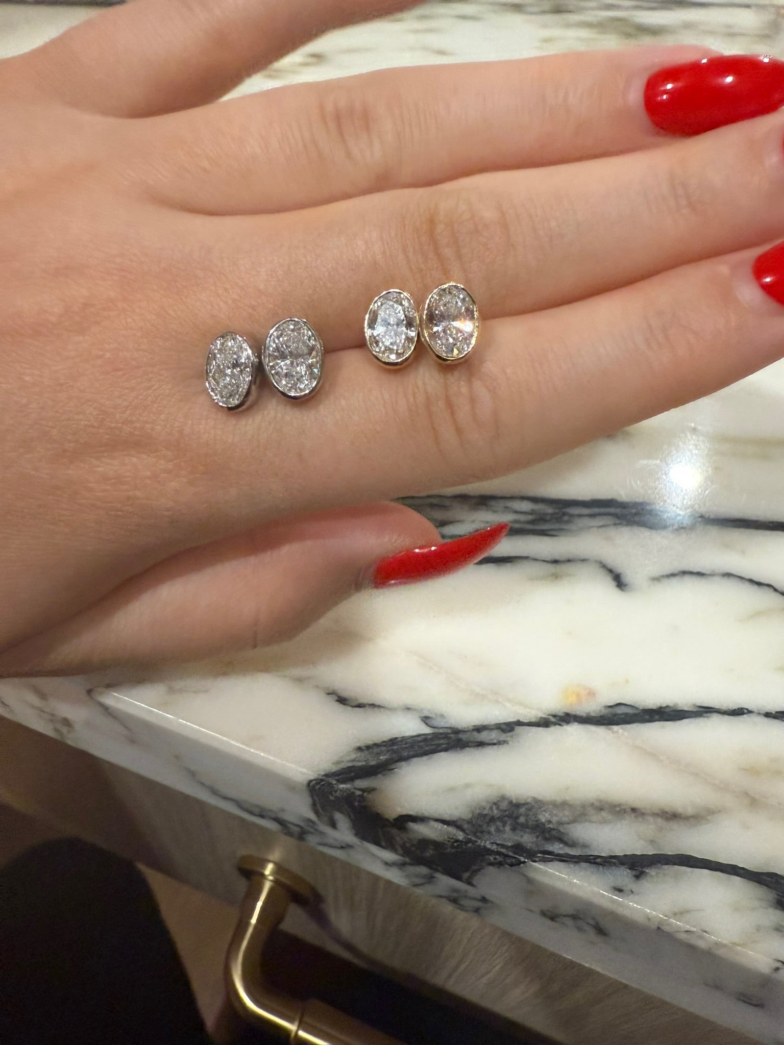 Bina Bezel Studs