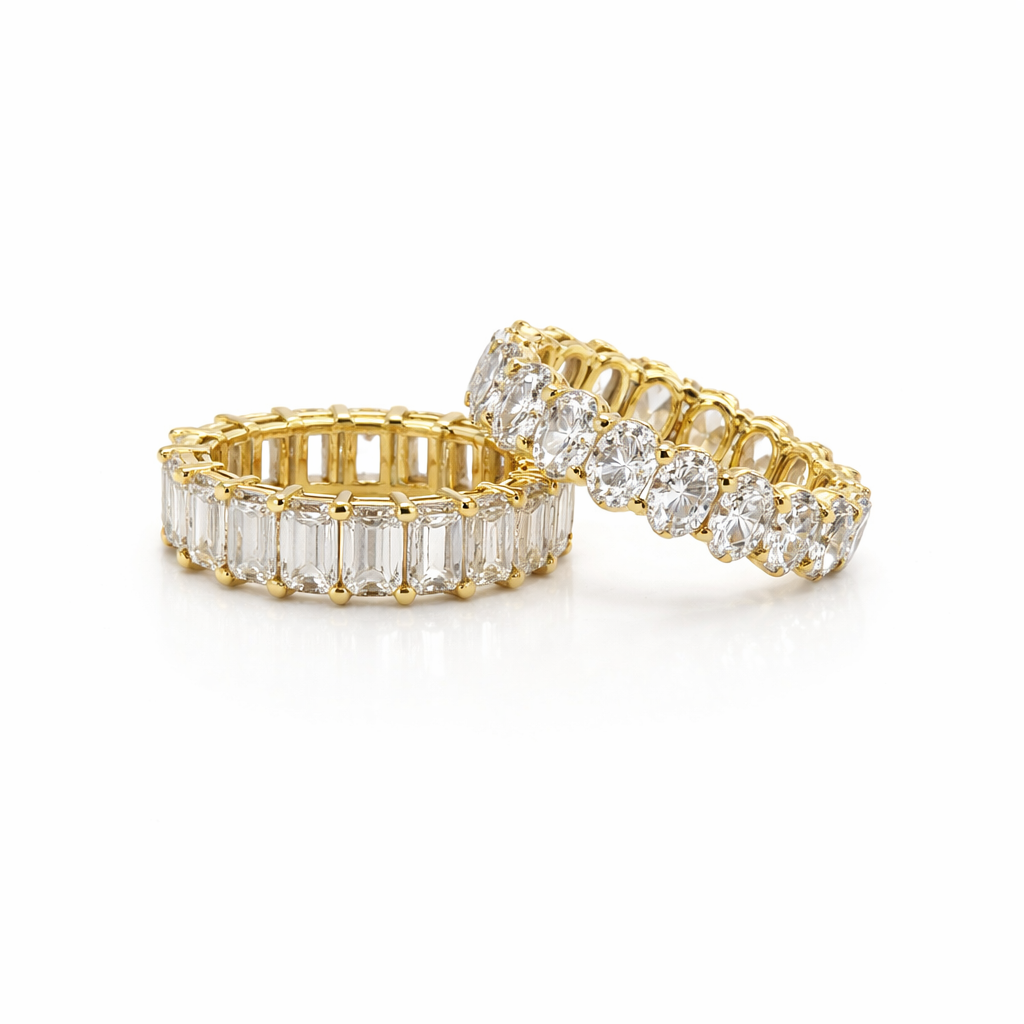 Mazal Yellow Gold Eternity Band