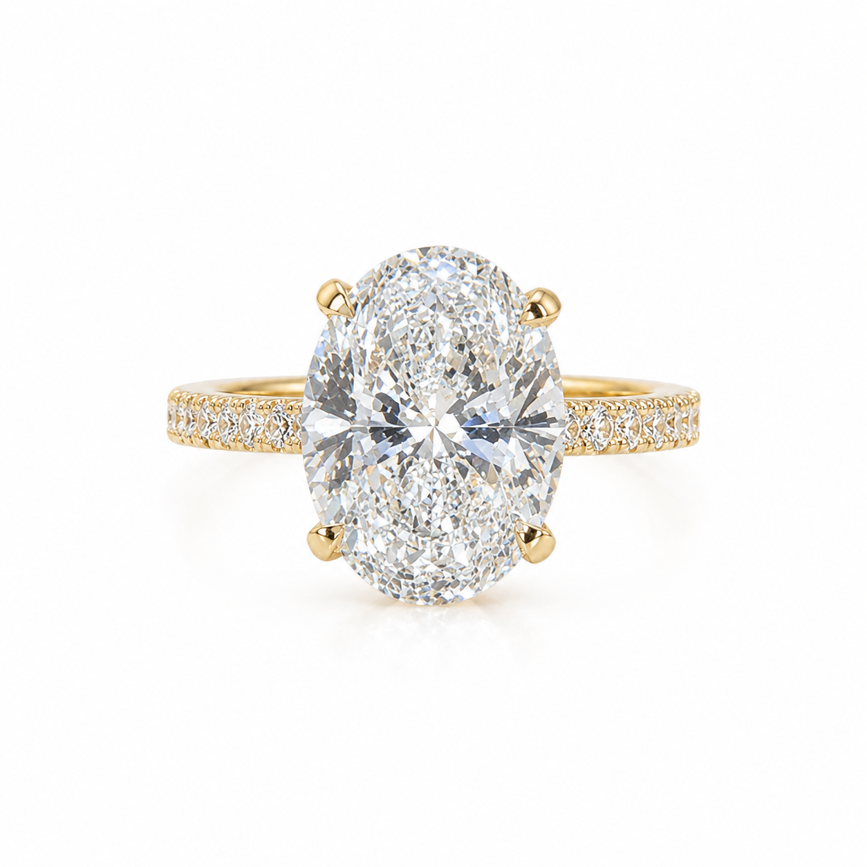 Ness Oval Engagement Ring Yellow Gold