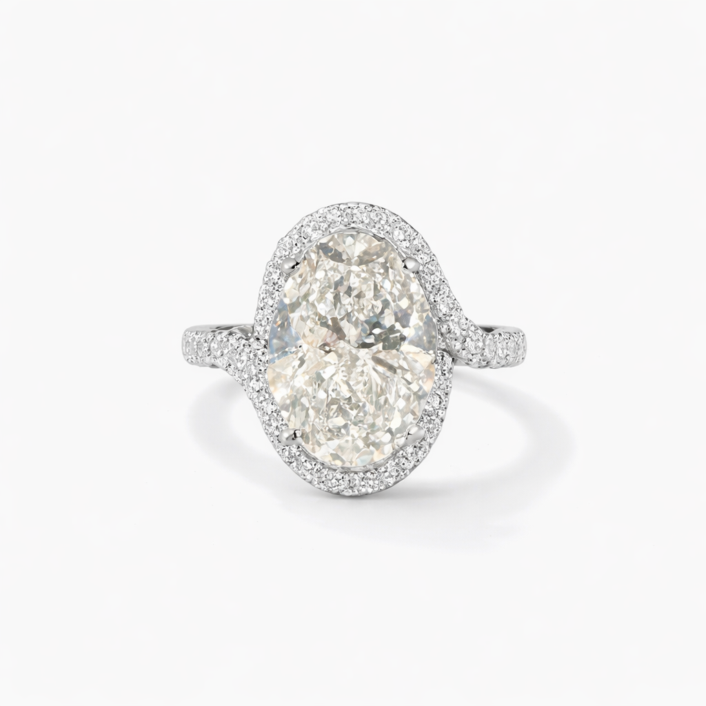 Ness Elongated Oval Engagement Ring