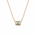 Muse Emerald Bezel Necklace