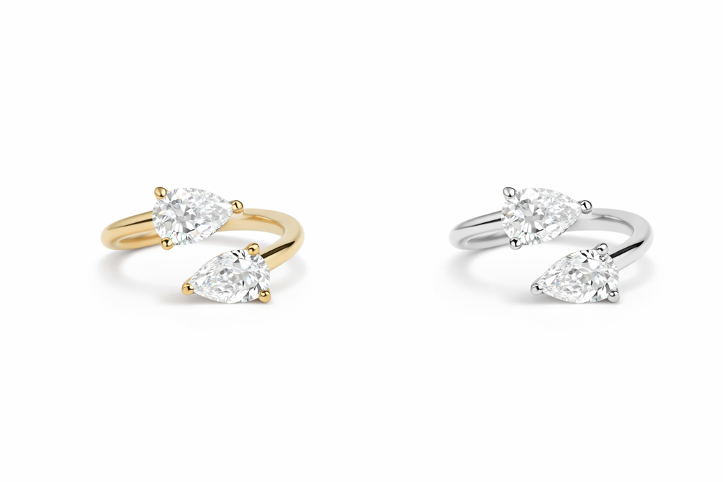 Noa Pear Wrap Ring Yellow Gold