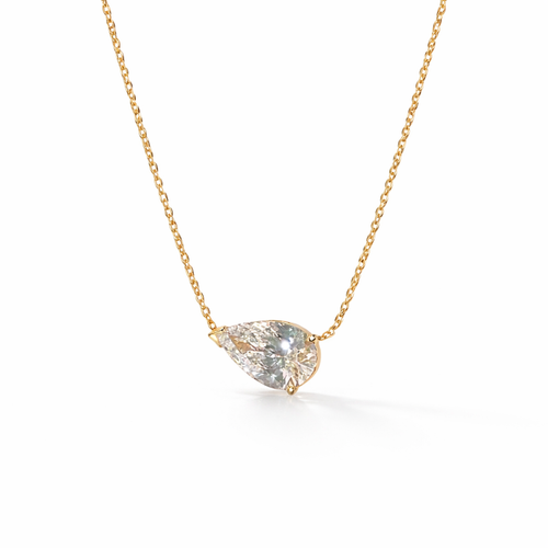Emunah Pear Solitare Necklace
