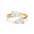 Noa Pear Wrap Ring Yellow Gold
