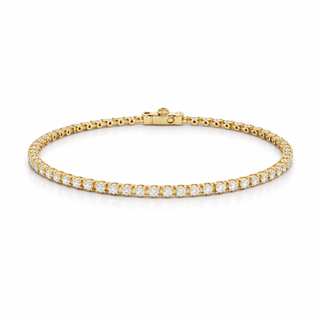 Noor Petite Yellow Gold Tennis Bracelet
