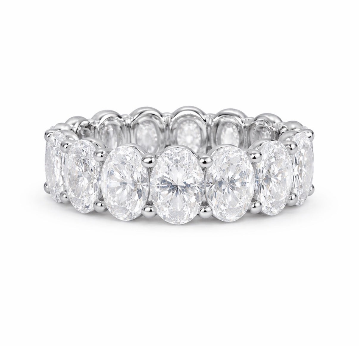 Mazal White Gold Eternity Band
