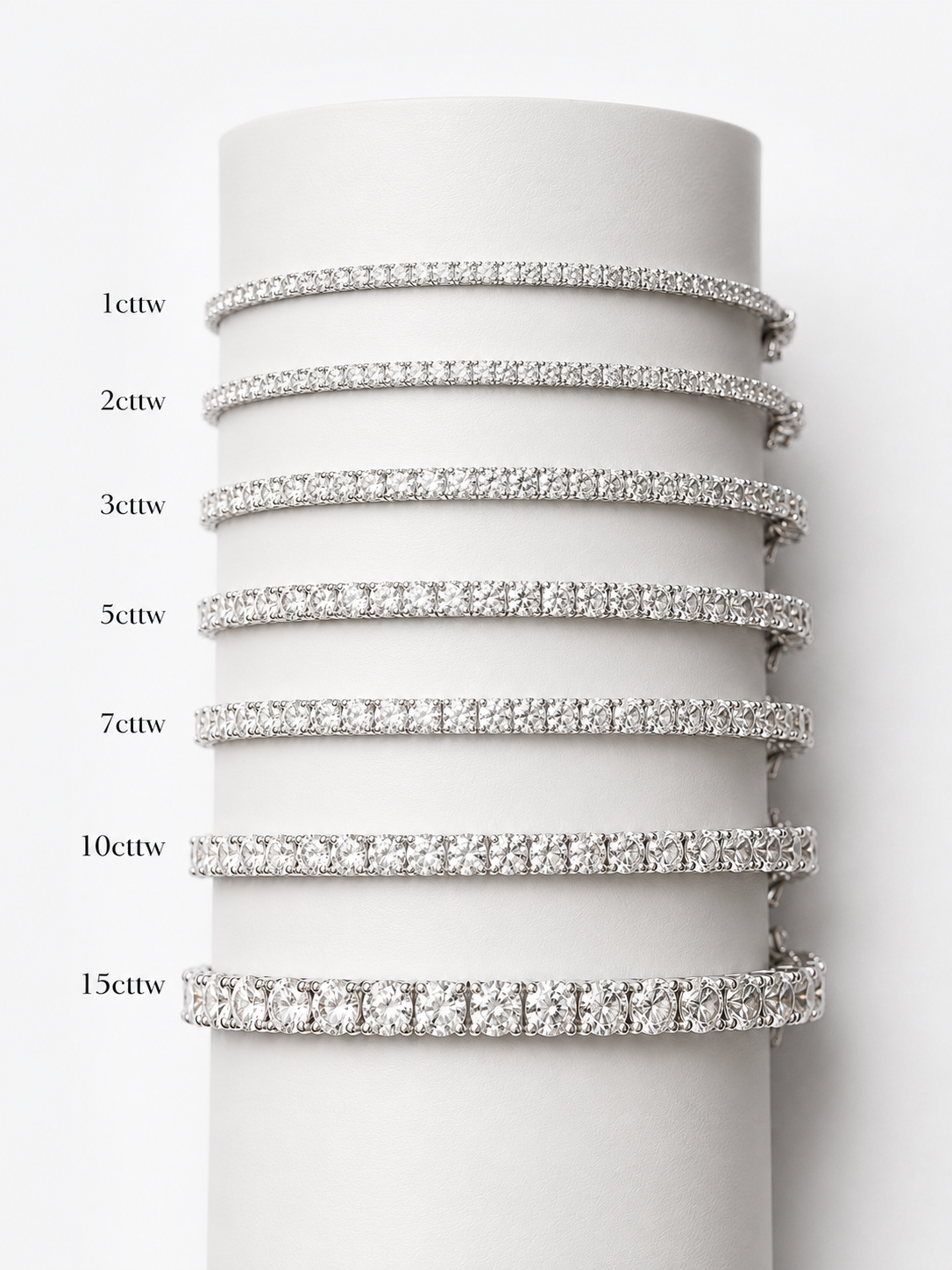 Noor diamond tennis bracelet in white gold — ELUL by Elizabeth