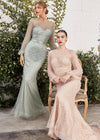 Azi Pearl Long Sleeve Gown