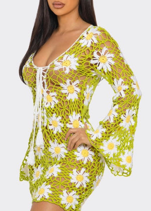 Chloe Crotchet Flower Dress