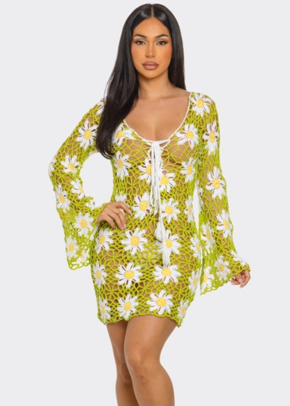 Chloe Crotchet Flower Dress