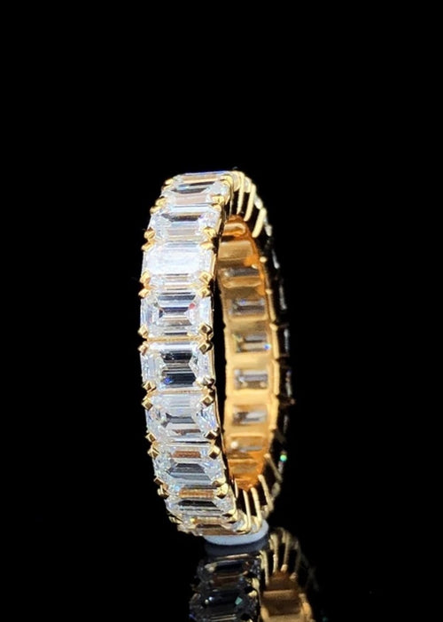 Emerald Cut Eternity Band