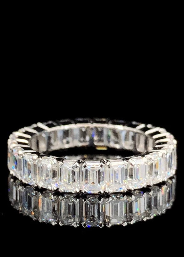 Mazal Emerald Cut Eternity Band