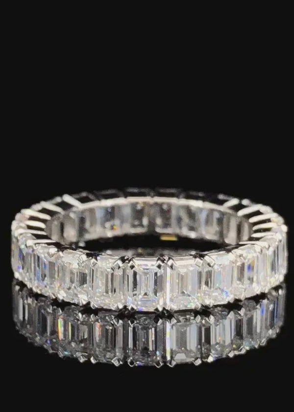 Mazal Emerald Cut Eternity Band