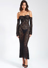 Elul Black Lace Dress