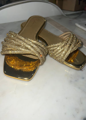 Dama Gold Crystal Slide