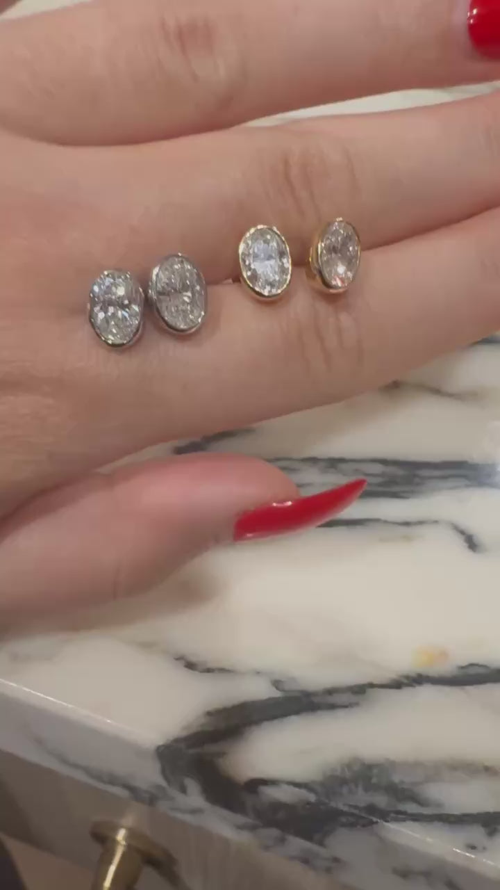 Bina Bezel Studs