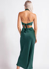Emerald Emma Satin Dress