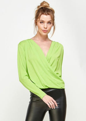 Lime Drape Top